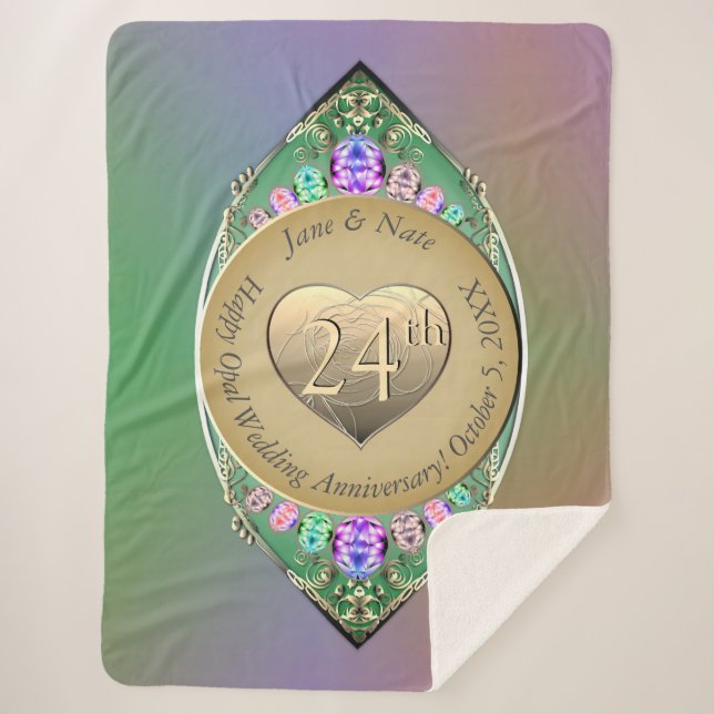 24. Opal Wedding Jubiläum Sherpadecke (Vorderseite)