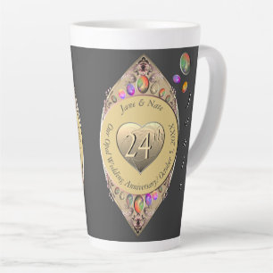 24. Opal Wedding Jubiläum Wasserflasche Milchtasse