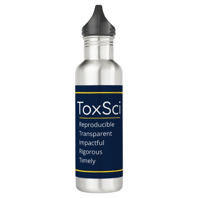 24 Oz Water Bottle-ToxSci Journal Edelstahlflasche (Links)