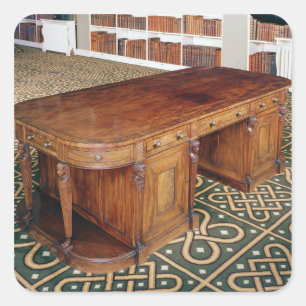 24: Schreibtisch durch jr. Thomas Chippendale, Quadratischer Aufkleber