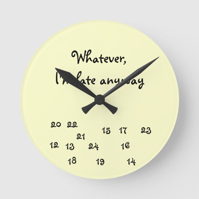 24 Stunden Uhr (Vorderseite)