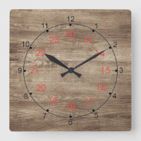 24-Stunden-Uhr-Wand