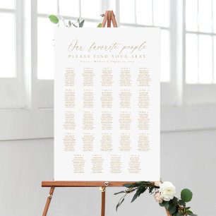 24 Tabellen Unsere Lieblings-Sitzkarte Poster