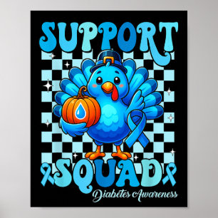24 Unterstützung für Squad Diabetes Bewusstsein Tü Poster