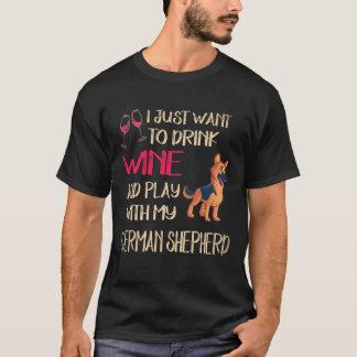 24 Will nur Wein trinken und mit meinem Deutschen T-Shirt