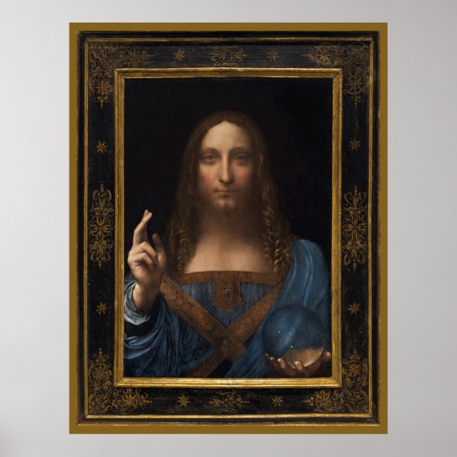 24" x 31" Salvator Mundi von Leonardo da Vinci Poster (Vorne)