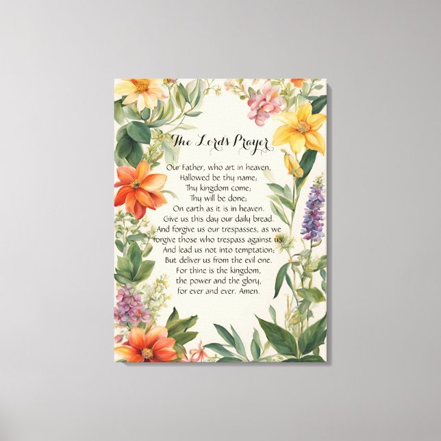 24 x 32 Die Leinwand des Herrn zum Gebet drucken (Vorderseite)