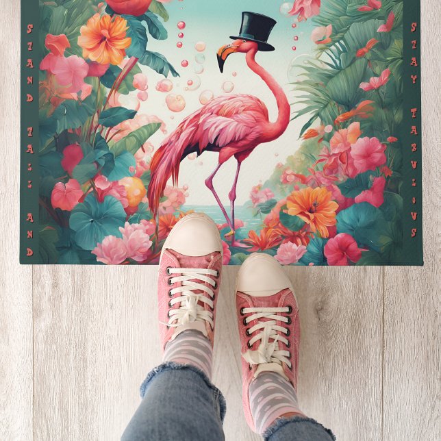 24" x 36" Willkommenstür matt Whimsical Flamingo Fußmatte (Von Creator hochgeladen)