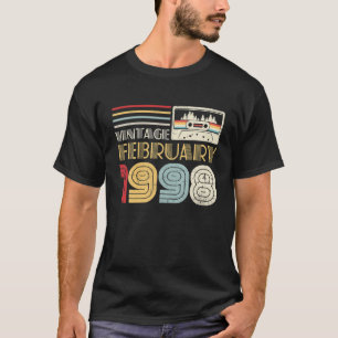 24 Year Old Gift Vintage Februar 1998 24Th Birthd T-Shirt