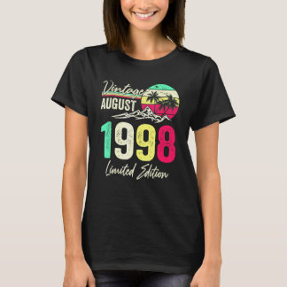 24 Yr Old Vintage August 1998 24th Birthday T-Shirt