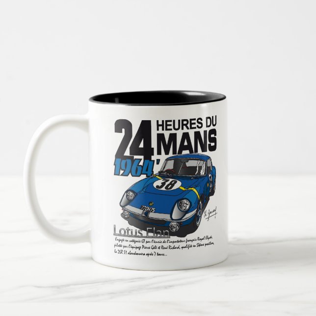 24h von Le Mans 1964' Lotus Elan Zweifarbige Tasse (Links)