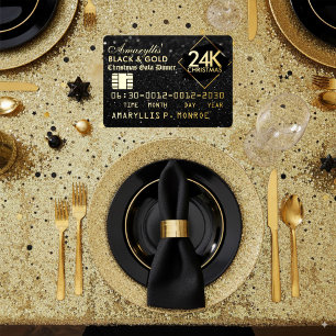 24K Black & Gold Kreditkarte Einladungen