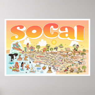 24X16 SoCal Sunset Poster