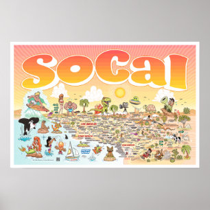 24X16 SoCal Sunset Poster