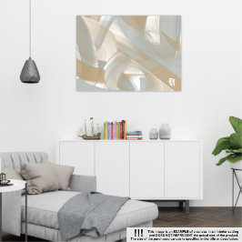 24x18" Sandy Tornado Trend Abstrakt Art Beige Leinwanddruck