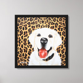 24x24 London, das englische Golden Retriever Leinwanddruck