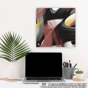 24x24" Trend Abstrakt Art Schwarz-weiß Powdery Leinwanddruck