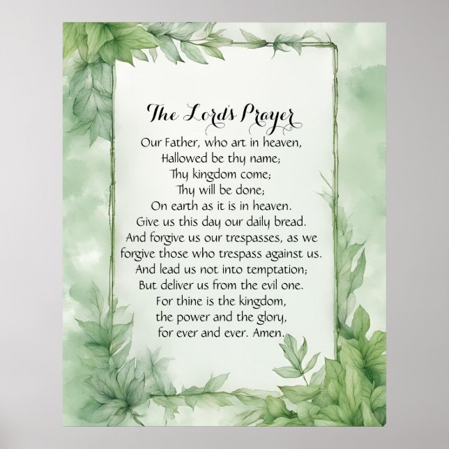24x30 Das Lord's Prayer Poster drucken (Vorne)
