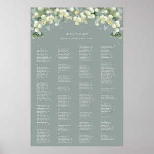 24x36" Alphabetische Sitzkarte für 200 Personen Poster