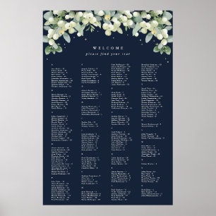 24x36" Alphabetische Sitzkarte für 200 Personen Poster