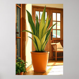 24x36 Entryway-Schlange-Pflanze Poster