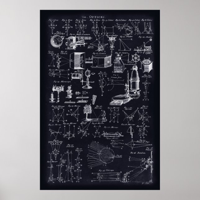 24x36"-Optiktisch (Blueprint)-POSTER Poster (Vorne)