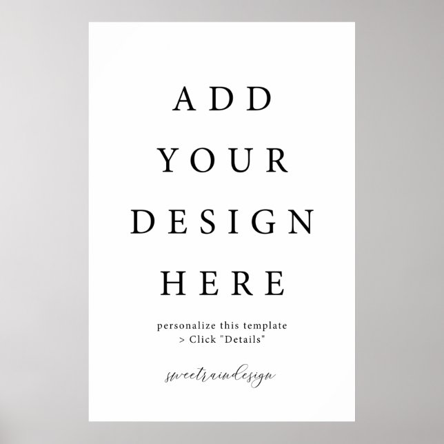 24x36" Vertikal/Portrait-Poster-Zeichen Poster (Vorne)