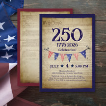 250. 4. Juli Vintage Patriotische USA-Party
