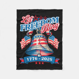 250 America-Jubiläum Lasst die Freiheitsglocke läu Fleecedecke