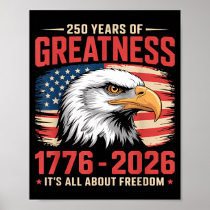 250. Amerika 250 Jahre Amerikanische Flagge 250. Poster