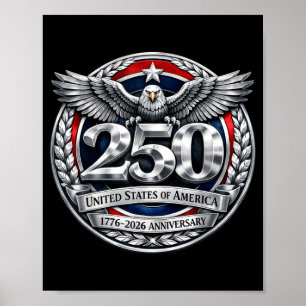 250. Amerika 250 Jahre Die Leute Geburtstag Juli Poster