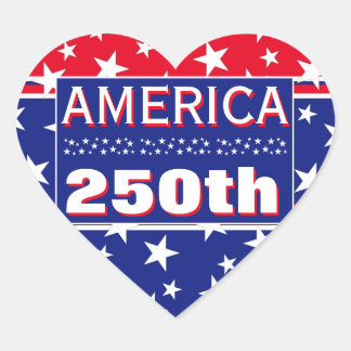 250 AMERIKA Herz-Aufkleber