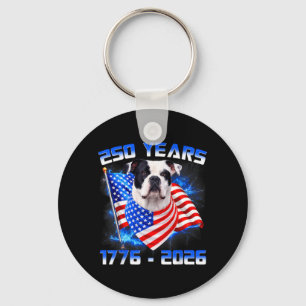 250 Amerika Jahre 1776 2026 American Bulldog Hund Schlüsselanhänger