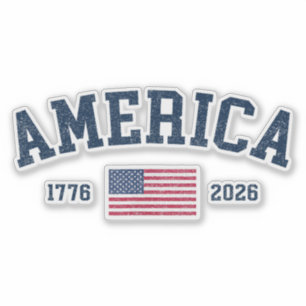 250 Amerika Jahre Flagge USA 4. Juli 2026 Aufkleber