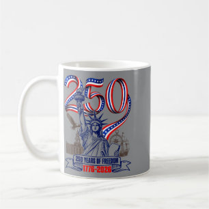 250 Amerika Jahre Unabhängigkeitstag 250. Statue Kaffeetasse
