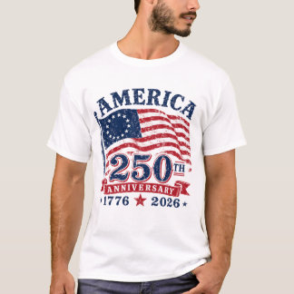 250. Amerika-Jubiläums-Shirt Patriotisches T-Shirt