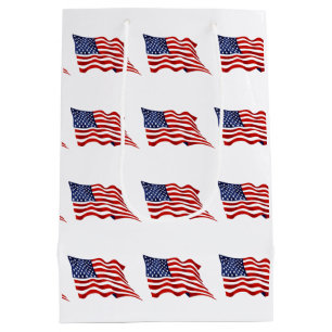 250. Amerika Liberty Free Patriotische Streifen Ka Mittlere Geschenktüte