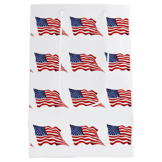 250. Amerika Liberty Free Patriotische Streifen Ka Mittlere Geschenktüte