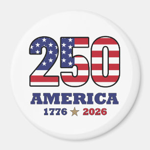 250 Amerika Patriotisches Flaggen-Design   1776 20 Magnet