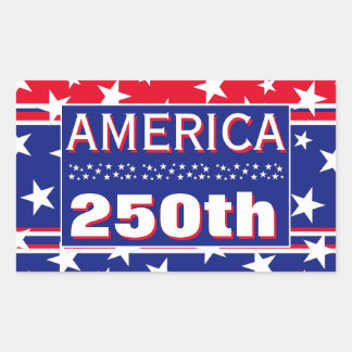 250 AMERIKA RECHTECKIGER AUFKLEBER