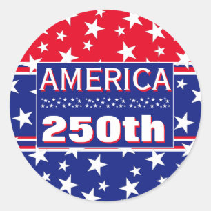 250 AMERIKA RUNDER AUFKLEBER