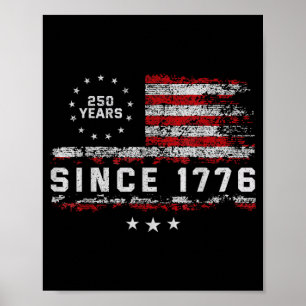 250. Amerika USA 250 Jahre Geburtstag 4. Juli Poster