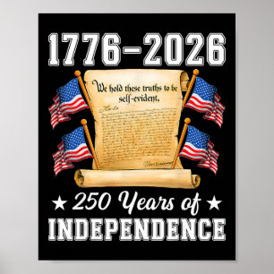 250 Amerikanische Jahre Unabhängigkeit 1776 2026 U Poster