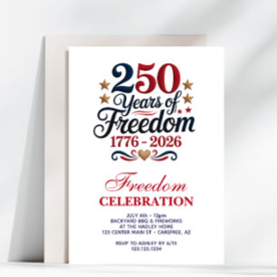 250. amerikanischer Geburtstag Party Einladung