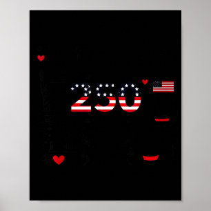 250. amerikanischer Jahrestag Unabhängigkeit 250 J Poster