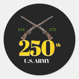 250. Armee-Geburtstag Runder Aufkleber