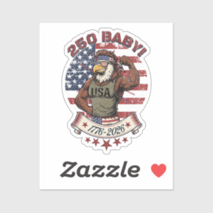 250 Baby! Amerikanischer Patriotischer Adler Flex Aufkleber