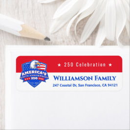 250 Celebration Patriotic Custom Return Address