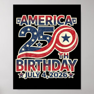 250. Geburtstag 4. Juli 1776-2026 USA-Jubiläum Poster