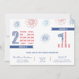 250. Geburtstag Amerika & 1. Geburtstagsfeier Einladung